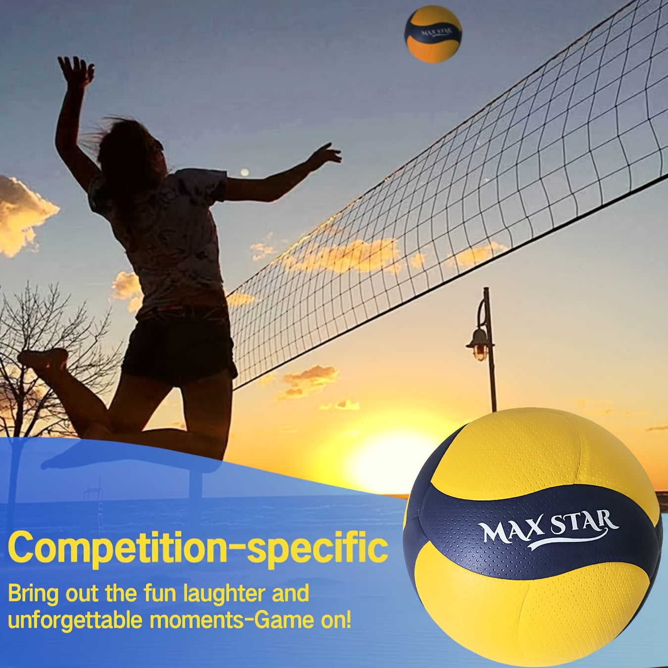 NNETM Super Fiber Volleyball for Adult Indoor Outdoor Ball