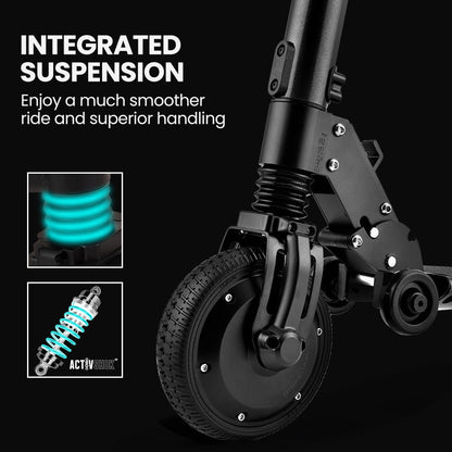 NNEDSZ Peak 300W 10Ah Electric Scooter, Suspension, for Adults or Teens, Black